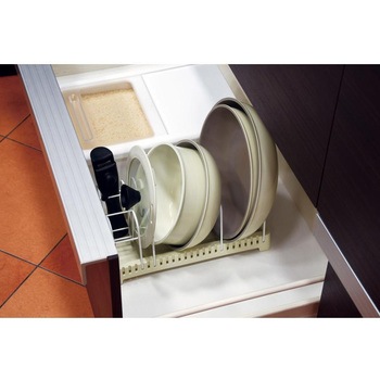 トルティーノ 引き出し用クックウェア収納ラック パール金属