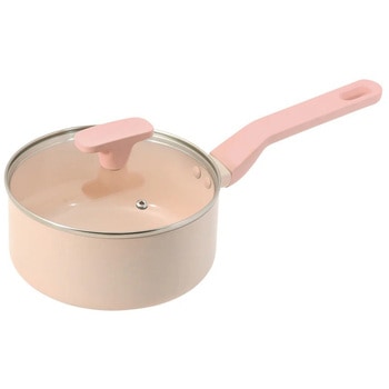 ローサ セラミック加工IH対応ガラス蓋付片手鍋 パール金属