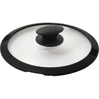 さっと湯切りができるシリコーン縁巻ガラス蓋 パール金属