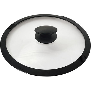 さっと湯切りができるシリコーン縁巻ガラス蓋 パール金属