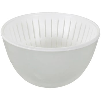 ララシャイン 抗菌耐熱カラーボウル・ザル・フタ3点セット パール金属