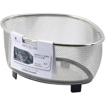 ベーシスライン ステンレス製三角コーナーザル パール金属