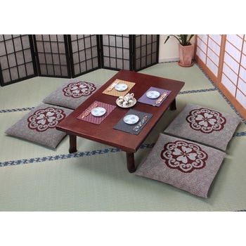 <日本製>小紋柄座布団カバー同色5枚組 ファミリー・ライフ