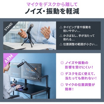 マイクアーム ロープロファイル対応 サンワダイレクト