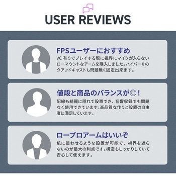 マイクアーム ロープロファイル対応 サンワダイレクト