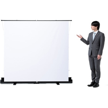 プロジェクタースクリーン 床置き式 超短焦点対応 サンワダイレクト