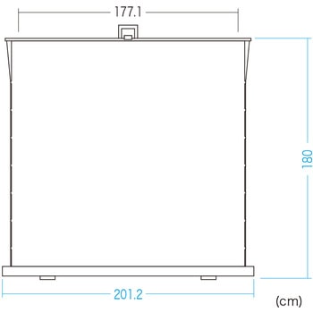 プロジェクタースクリーン 床置き式 超短焦点対応 サンワダイレクト