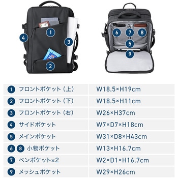 キャリングバッグ ビジネスタイプ マチ拡張 サンワダイレクト