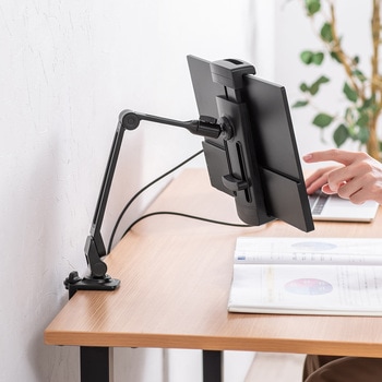 スタンド モバイルディスプレイ用 クランプアーム サンワダイレクト