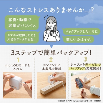 カードリーダー iPad/iPhone/Android用 バックアップ用 サンワダイレクト