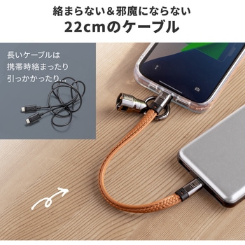 USB TypeCケーブル 充電専用ストラップ型 PD240W対応 サンワダイレクト