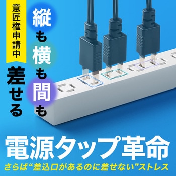 電源タップ  スリムタップ PD33W対応 サンワダイレクト