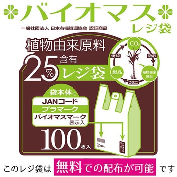 バイオマス25%配合レジ袋 ハウスホールドジャパン