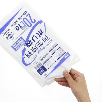 再生原料ポリ袋 エコマーク付 20L ハウスホールドジャパン