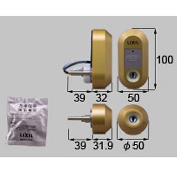 タッチ付シリンダ錠セット簡易電気 TOSTEM(LIXIL)