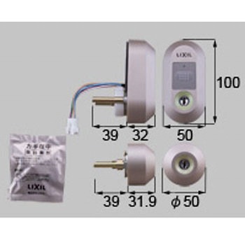 タッチ付シリンダ錠セット簡易電気 TOSTEM(LIXIL)
