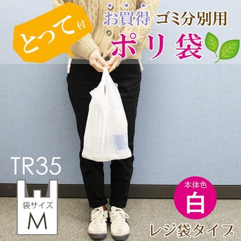 とって付お買い得ゴミ分別用ポリ袋 100X3P TR35 ハウスホールドジャパン