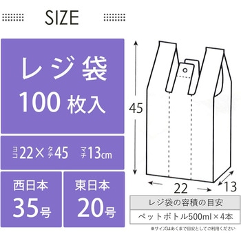 とって付お買い得ゴミ分別用ポリ袋 100X3P TR35 ハウスホールドジャパン