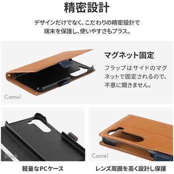 Galaxy S23 薄型・軽量PUレザー手帳ケース 「Twoal W」 マグネット仕様 スタンド機能 PriQ