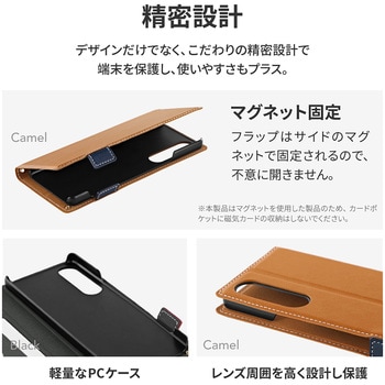 Xperia 1 V 薄型・軽量PUレザー手帳ケース 「Twoal W」 マグネット仕様 スタンド機能 - PriQ