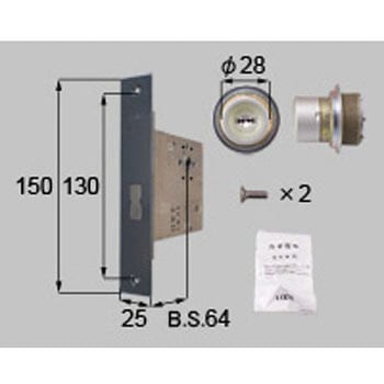 交換用シリンダー153用 TOSTEM(LIXIL)