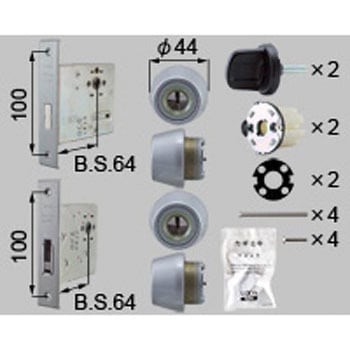 交換用シリンダーミワJN2ロック1051用 - TOSTEM(LIXIL)