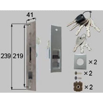召合+戸先錠セット(PS) 右 LIXIL(新日軽) 引戸錠 【通販モノタロウ】