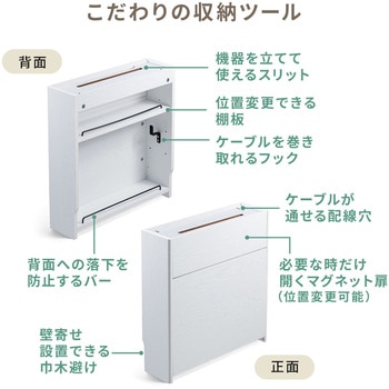 ケーブル&タップ収納ボックス サンワダイレクト