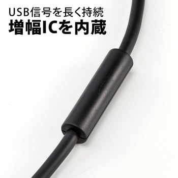 500-USB007-40 USB延長ケーブル サンワダイレクト 40m ブラック色 オス