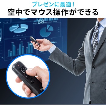 プレゼンテーションマウス サンワダイレクト レーザーポインター 通販モノタロウ 400 Ma095