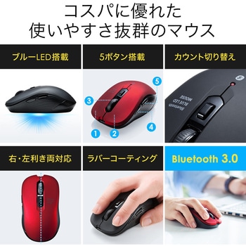 ブルーLEDマウス サンワダイレクト