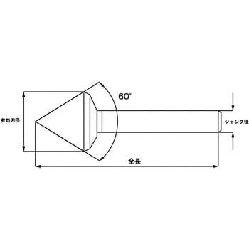 1枚刃 カウンターシンク 60° プロチ(PROCHI) 1枚刃(カッター