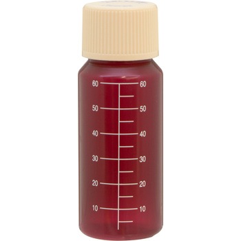 セーフティキャップ付きNK茶投薬瓶(プリント目盛り) 金鵄製作所