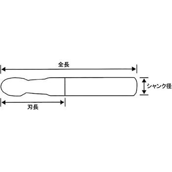 2枚刃 アルミ用ボールエンドミル PROCHI(プロチ)