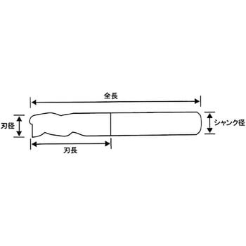 PROCHI スクエアエンドミル PRC-AL100M3 プロチ 3枚刃超硬スクエアEM