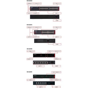 バッファロー レイヤー2 GigaPoEアンマネージスイッチ 8ポート