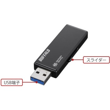 ハードウェア暗号化機能搭載USB3.0対応 セキュリティーUSBメモリー RUF3-HSLシリーズ BUFFALO(バッファロー) スライド式