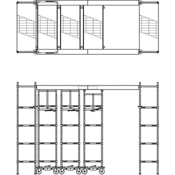 トップトラックモービルユニット スチール棚 ERECTA(エレクター)