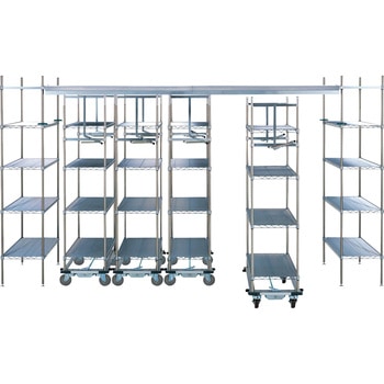 トップトラックモービルユニット ステンレス棚 ERECTA(エレクター)