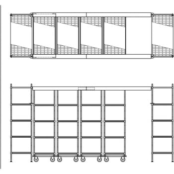 トップトラック 抗菌樹脂棚 ERECTA(エレクター)