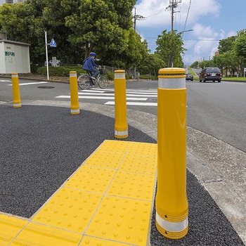 車両進入防止車止め 再生ゴム カバータイプ 積水