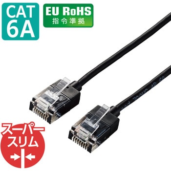 【送料無料（一部地域を除く）】 CAT6 LANケーブル ギガビット スーパースリム RJ-45コネクタ PCケーブル・コネクタ