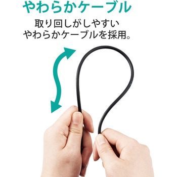 LANケーブル CAT6A準拠 ギガビット 爪折れ防止 やわらか スリムコネクタ RoHS エレコム
