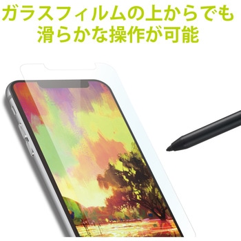 アクティブスタイラスペン タッチペン 極細 1.5mm 充電式 ブラック オートスリープ機能 クリップ付 エレコム