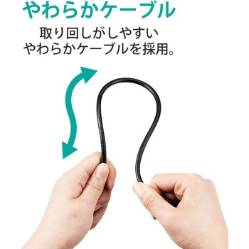 LANケーブル Cat6A 7m やわらか 爪折れ防止 RJ45コネクタ 10Gbps RoHS指令準拠(10物質) エレコム