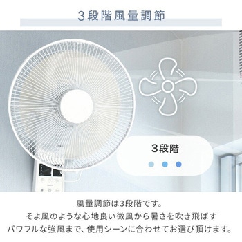 YAMAZEN 30cm 壁掛扇風機 リモコン/YWX-K308(W) : DCMオンライン