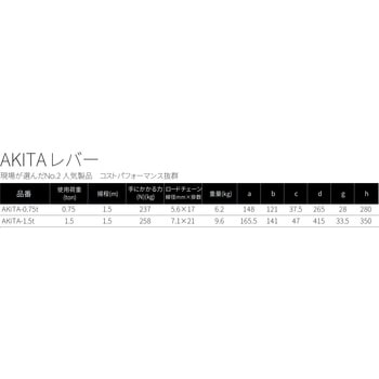 AKITAレバー アイビッグ レバーホイスト本体 【通販モノタロウ】