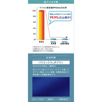 WHISeL 抗ウイルススクラブ WH13185 自重堂