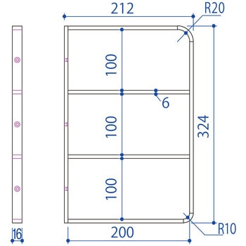 壁面取付棚受金具 トップ(エイト)