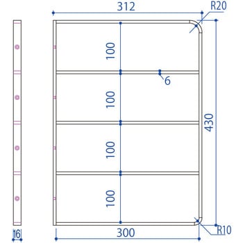 壁面取付棚受金具 トップ(エイト)